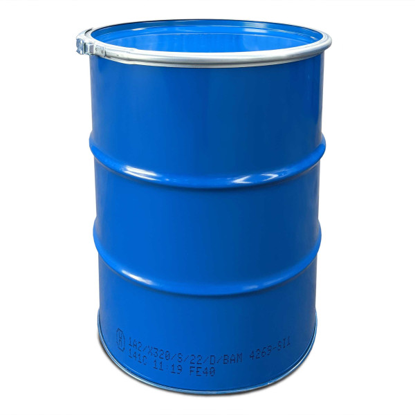 Deckelfass 213 Liter blau