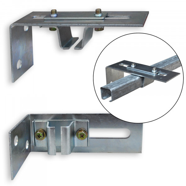 Wandhalterung für Deckenlaufschienen, variabel einstellbar
