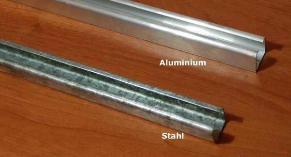 Deckenlaufschienen aus Aluminium