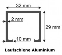 Vorschau: Deckenlaufschienen aus Aluminium Vorschau: Deckenlaufschienen aus Aluminium